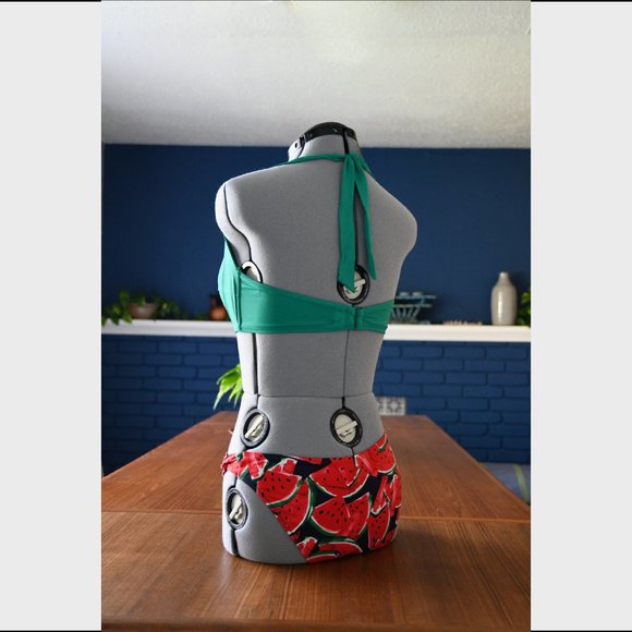 Emerald Knotted Bikini + Top Green Bikini Bottom + tropical watermelon bikini - Picture 8 of 13